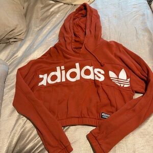 Adidas Rust Hoodie with White Logo